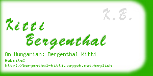 kitti bergenthal business card